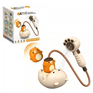 Splashing Water Bear Bath Toy Set – Shower Head & 3 Little Bears for Bathtub Fun