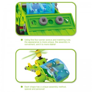153PCS 8-in-1 Creative Farm Theme DIY Truck Model Building Toy STEAM Educational Self Assembly Vehicle Block Toys for Children