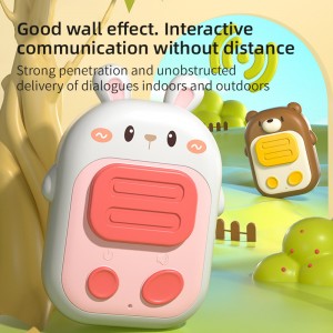 Children Best Gift Cartoon Rabbit Bear Intercom Toy 500 Meters Long Distance Interphone Kids Educational Radio Walkie-Talkie Toy