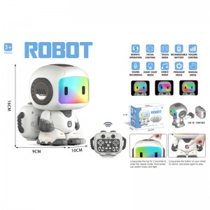 Multi Modes Remote Control Dancing Robot Face Lighting Touch Control Programmable Smart Robot Toys with Backpack for Kids