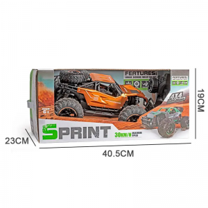 1:14 Scale 2.4G Alloy RC Car Toys 18km/h High Speed with USB Charging Orange Gray Colors 50m Remote Control