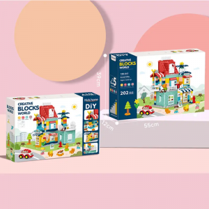 202-Piece Villa Building Set with Stickers Manual STEAM Educational Toy Fine Motor Skills Training Kids