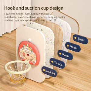 Wall Door Hook Suction Cups Basketball Stand Indoor Shooting Set Mga Singsing nga Paglabay sa Dula Pilo Pagmarka sa Basketball Hood Mga Dulaan para sa mga Bata