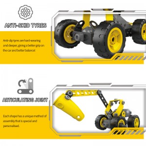 112pcs 10 In 1 Electric Engineering Construction Truck Set Creative Assembly Toys for Boys 6-12
