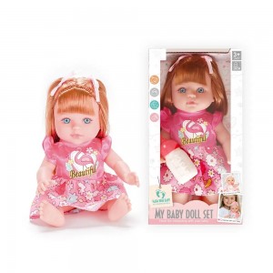 12 Inch Soft Vinyl Baby Doll with Bottle – Pretend Play Toy for Kids