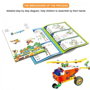 5 In 1 Screw Nut Assembly Toy Set Brinquedos Montados DIY Robot Aircraft Car Models Kids Plastic Building Blocks Education Toys