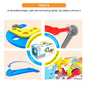 Kids Educational Assemble Toys 5 In 1 Model Construction Toy Set Intelligent Building Soft Block Toys