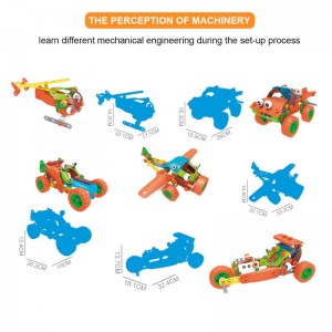 Kids Educational Assemble Toys 5 In 1 Model Construction Toy Set Intelligent Building Soft Block Toys