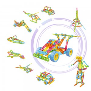 179pcs 10 Models In 1 STEM Building Blocks Kids DIY Plastic Screw Nut Connecting Toys To Assemble
