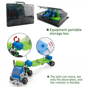 Copii STEM 175 buc 18 modele în 1 DIY construcții camion inginerie șurub și piuliță asamblare vehicul kit de joacă copii educaționale jucării cu blocuri de construcție pentru băieți cadou