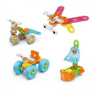 STEM Screw Assembly Kit Creative DIY Boat Aircraft Car Tricycle Wholesale Price Kids Building Block Toys for Custom