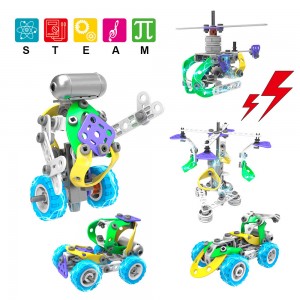 109PCS B/O Flexible Build and Play Kit 5 Models In 1 DIY 3D Puzzle Educational Building Block Toys For Kids