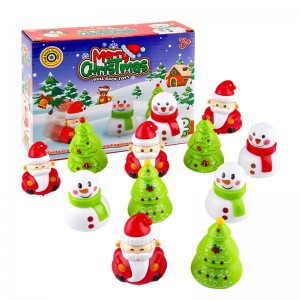 12PCS Christmas Pull Back Cars Santa Snowman Truck Toy Set Eco-Friendly STEM Gift for Kids