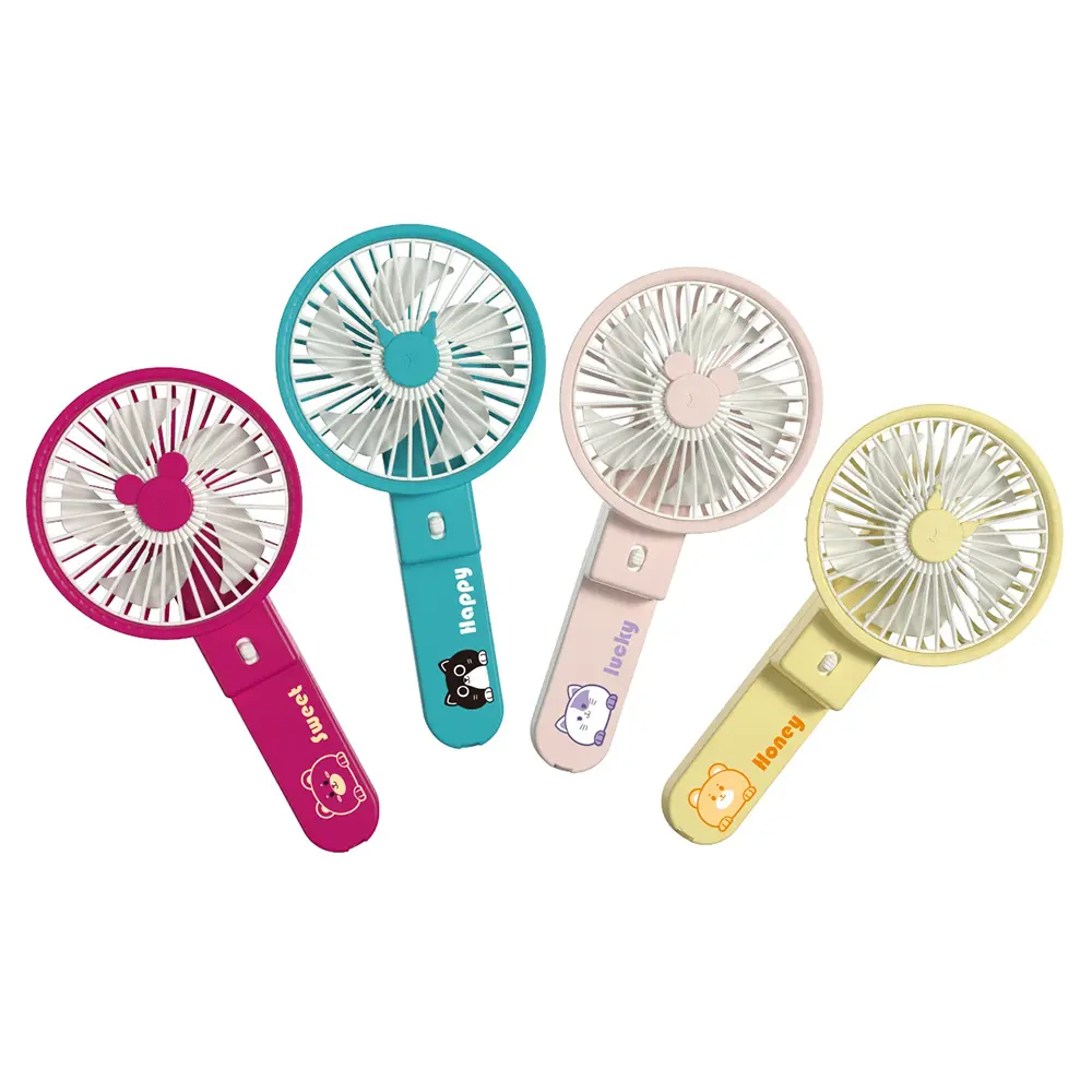 2-in-1 Portable Fan, Fixed Speed, Long Battery 40-60 Min, 4 Colors