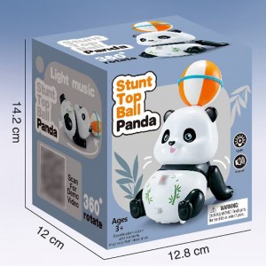 Kids 360 Degrees Rotation Stunt Ball Balancing Panda Toy with Light & Music