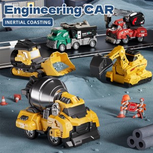 Urban Construction Vehicle Set Friction Powered Engineering Toys for Kids