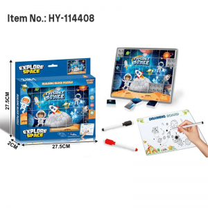 Parent-child Interactive Space Building Blocks Puzzle Toys with Drawing Board Safe Large Pieces for Toddlers Gift