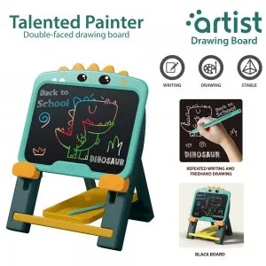4 Cartoon Animal Stand LCD Drawing Tablets – Dinosaur, Bunny, Bear, Duck with Stylus Storage