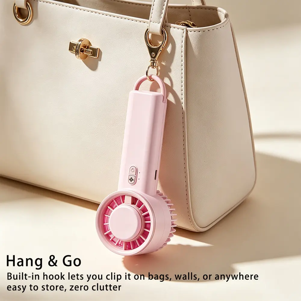 4-in-1 Portable LED Fan, Multi-Speed, Quiet, Colorful Light
