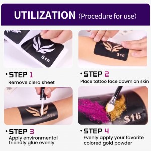 Children Make Up Arts Non-toxic Washable Temporary Glitter Tattoo Kit Tattoo Set for Kids