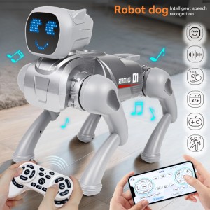 Programmable AI Smart Robot Dog Toys Multifunctional Voice/ APP Control Moving Dancing Pet for Kids