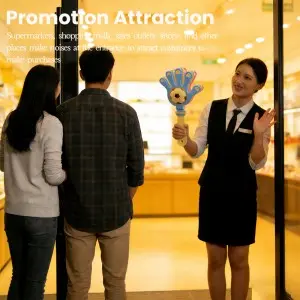 Soccer Hand Bell Rattle Toys – Dual-Purpose for Baby Soothing & Stadium Cheering, Sports Teaching Aid