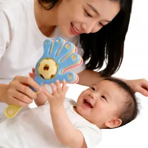 Soccer Hand Bell Rattle Toys – Dual-Purpose for Baby Soothing & Stadium Cheering, Sports Teaching Aid