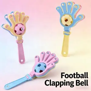 Soccer Hand Bell Rattle Toys – Dual-Purpose for Baby Soothing & Stadium Cheering, Sports Teaching Aid