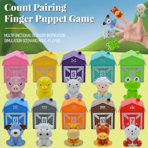 Kids Christmas Birthday Easter Gift Animal Finger Puppet Color Matching Toy Counting Sorting Fine Motor Game Baby Montessori Toy