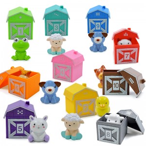 Kids Christmas Birthday Easter Gift Animal Finger Puppet Color Matching Toy Counting Sorting Fine Motor Game Baby Montessori Toy
