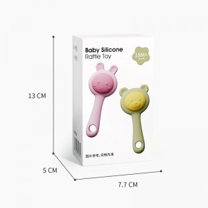 Wholesale Christmas Gift Infant Teething Relief Toy 0-6 Months Newborn Sensory Rattle Shakers Soft Silicone Rattles Baby Toys
