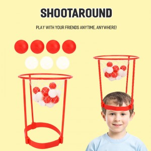 Party Interactive Ball Game Indoor Outdoor Sport Adjustable Basket Net Headband Head Hoop Basketball Toy Set for Kids and Adults