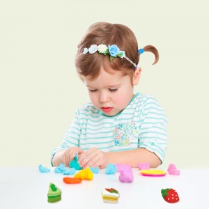Children Art and Craft Non Toxic Plasticine Mould Kit Kids Educational DIY Color Clay Tool Party Birthday Cake Play Dough Set