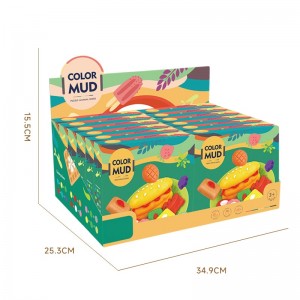 Children Educational Funny Hamburger Clay Model Clay Set DIY Colored Plasticine Plastic Cutter Roller Tools Kids Play Dough Toy