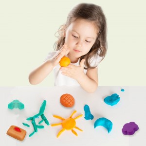 Children Educational Funny Hamburger Clay Model Clay Set DIY Colored Plasticine Plastic Cutter Roller Tools Kids Play Dough Toy