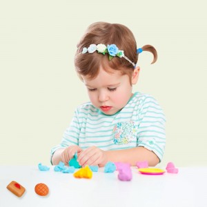 Children Educational Funny Hamburger Clay Model Clay Set DIY Colored Plasticine Plastic Cutter Roller Tools Kids Play Dough Toy
