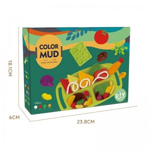 Children Pretend Play DIY Lunch Food Modeling Clay and Tools Toy Kit Non Toxic Colorful Plasticine Educational Play Dough Set for Kids