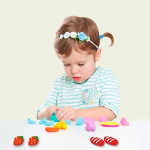Children’s Early Educational Diy Colored Clay Breakfast Making Mold Kit Plastic Cutter Rollers Tool Non-toxic Colored Dough Toys