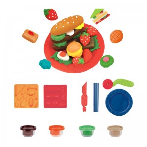 Creative Kids Air Dry Clay Modeling Art and Craft Kit Preschool Children DIY Sandwich Breakfast Plasticine Toys Developing Play Dough