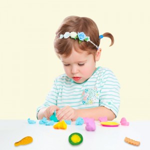 DIY Colored Clay Vegetable Making Mold Plate Plastic Cutting Roller Tool Kids Early Education Plasticine toy Safety Play Dough