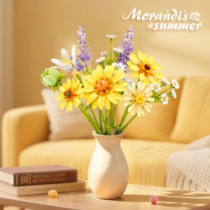 Morandi Flower Bouquet Building Blocks Set – DIY Home Decor & STEAM Craft Toy
