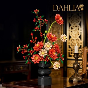1416PCS Dahlia Fine Building Blocks – DIY Home Decor STEM Toy