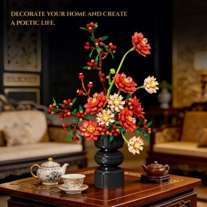 1416PCS Dahlia Fine Building Blocks – DIY Home Decor STEM Toy