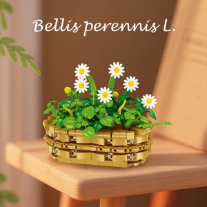 375PCS Daisy Potted Plant Blocks – DIY Home Decor & STEM Building Toy