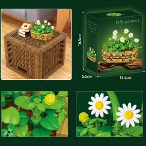 375PCS Daisy Potted Plant Blocks – DIY Home Decor & STEM Building Toy