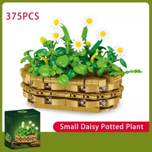 375PCS Daisy Potted Plant Blocks – DIY Home Decor & STEM Building Toy