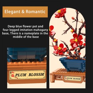 736PCS Chinese Plum Blossom Bonsai Building Blocks Toys Set for Wholesale