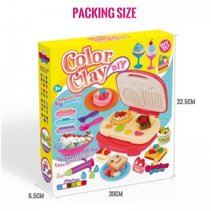 Education Kitchen Colored Clay Toy Set Simulation Cooking Pot Waffles Making Machine Creative DIY Learning Materials Dough Toys