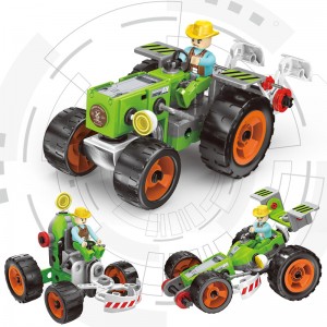 3-in-1 DIY Assembly Agriculture Truck Toy Harvester Plow Machine Construction Set City Vehicle Farm Tractor Building Kit For Kids