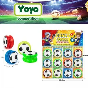 Soccer Yo-Yo Toy with Light – 4 Color Football YoYo Ball, Batteries Included, for Retail & Wholesale Gifts